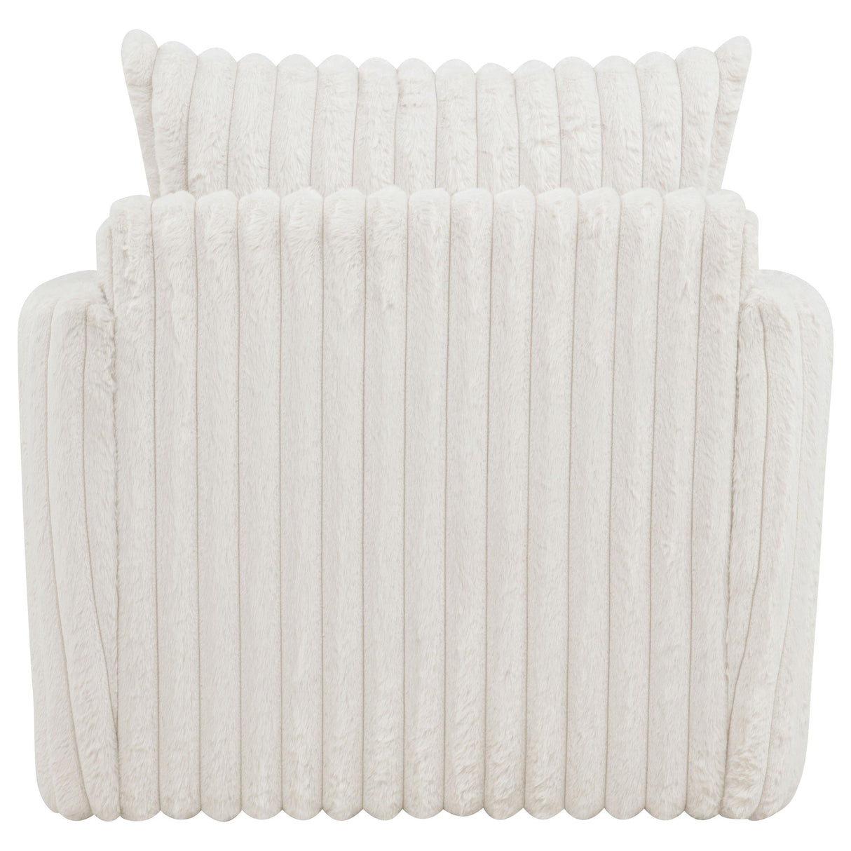 Sarco Ivory Corduroy Upholstered Swivel Accent Arm Chair by Coaster at Eve Furniture