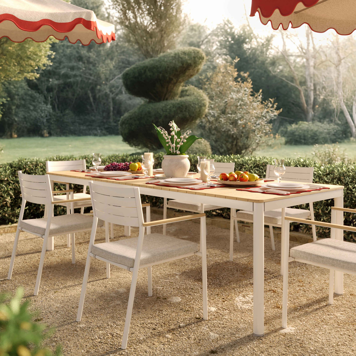 Sardinia Light Teak Outdoor Dining Table by TOV Furniture at Eve Furniture