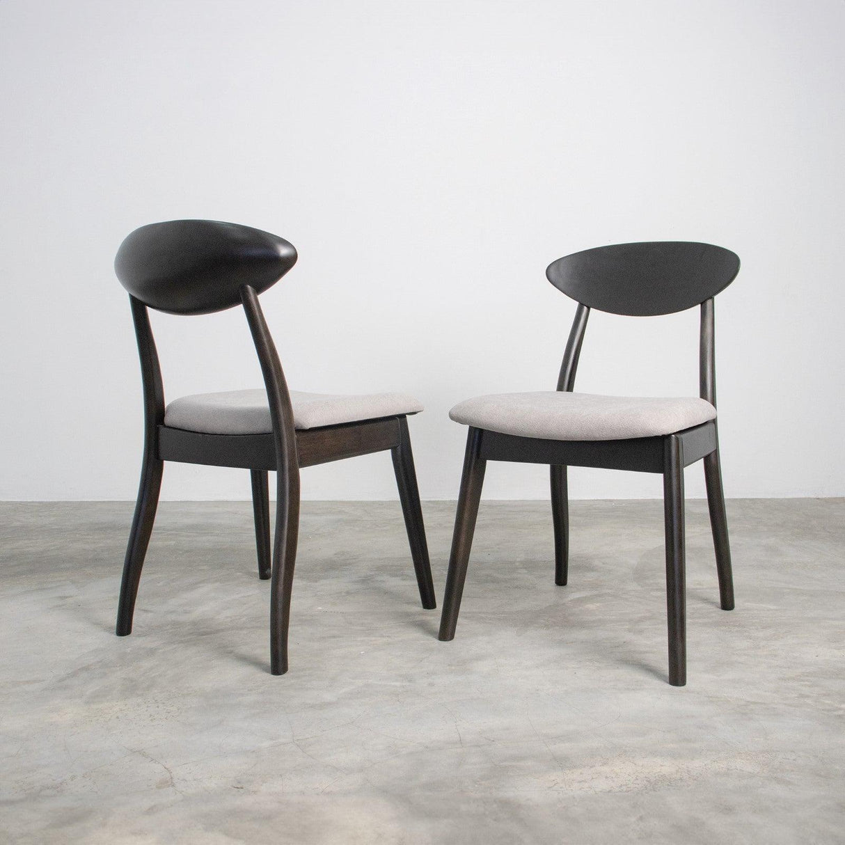 Sargans Black Wenge Side Chair, Set of 2 by Furniture of America at Eve Furniture