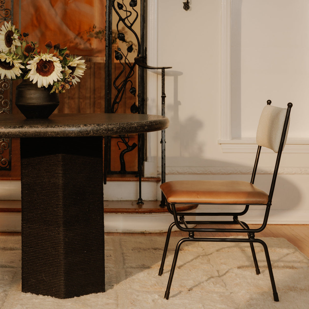 Sartoria Black Granite Dining Table by Moe's Home at Eve Furniture