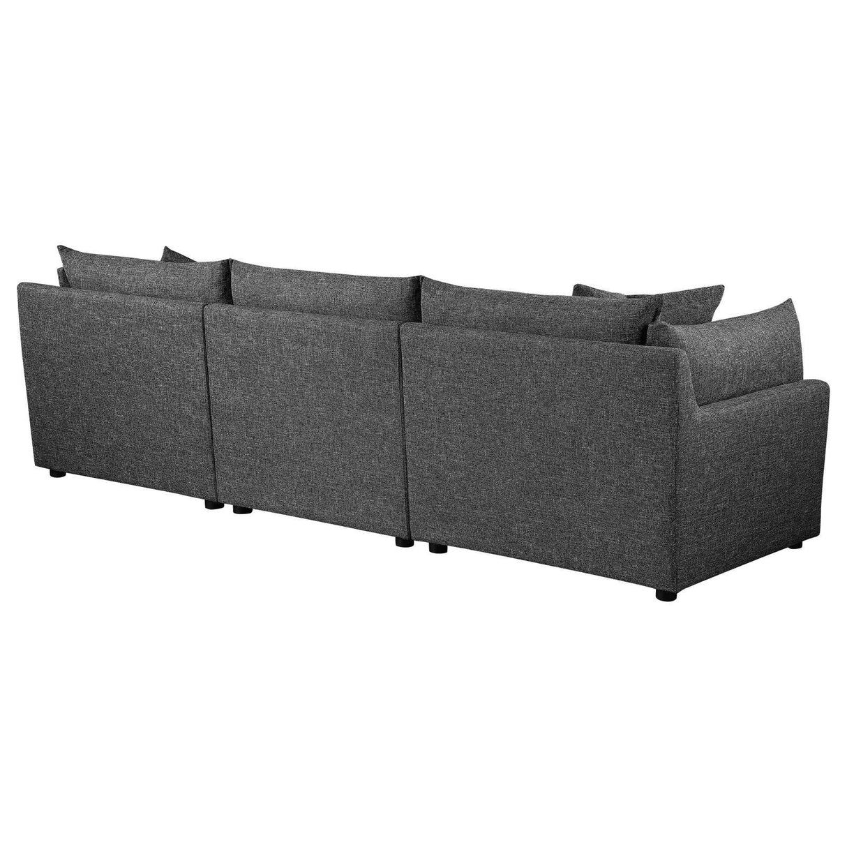 Sasha 3-Piece Upholstered Sofa Barely Black by Coaster at Eve Furniture