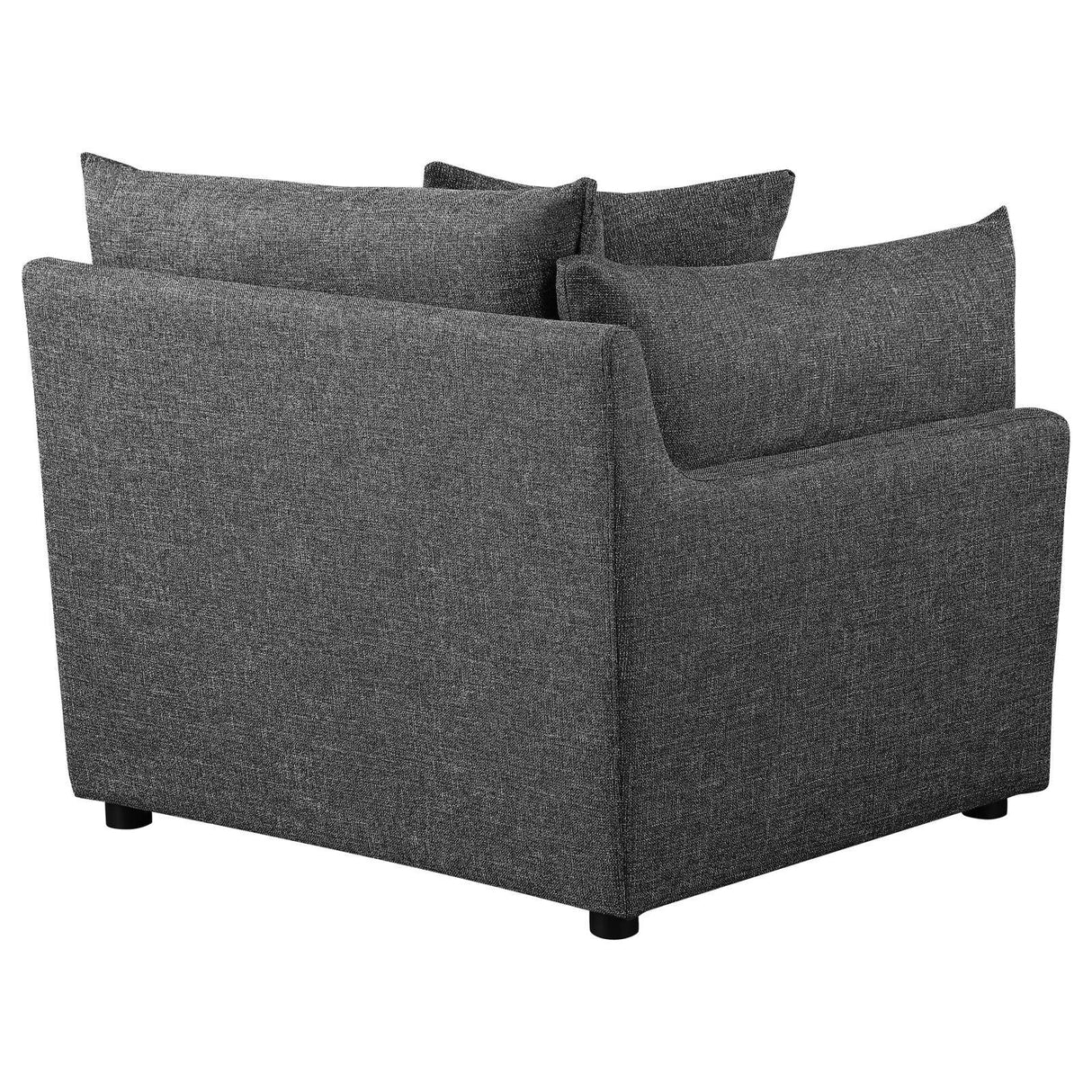 Sasha 3-Piece Upholstered Sofa Barely Black by Coaster at Eve Furniture