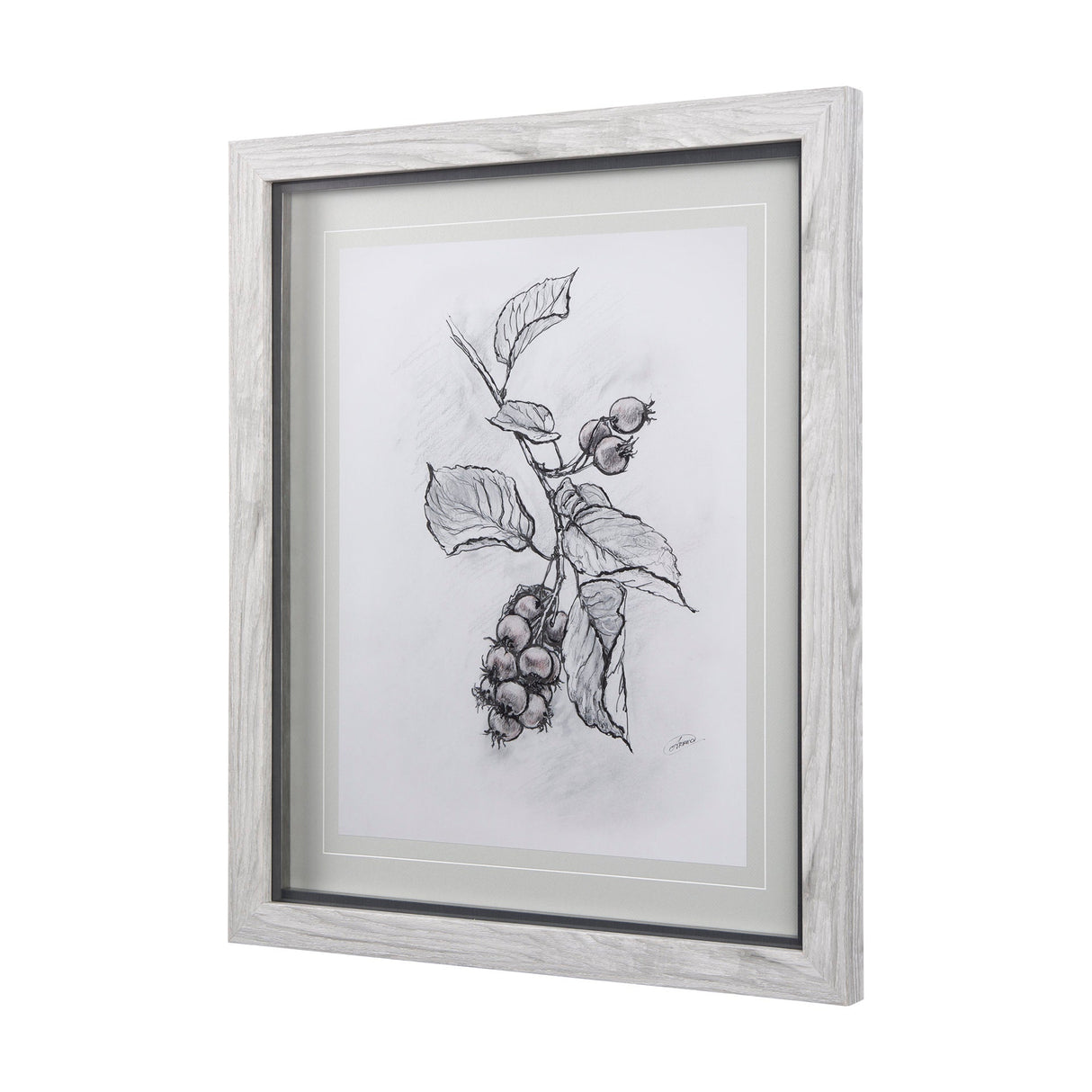Saskatoonberry by Mercana Studio Hand Embellished Framed Art Print Matted under Glass by Mercana at Eve Furniture