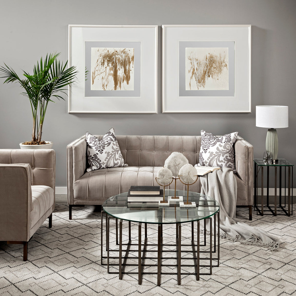 Satlin by Studio M a handmade Original Framed Artwork under Glass by Mercana at Eve Furniture
