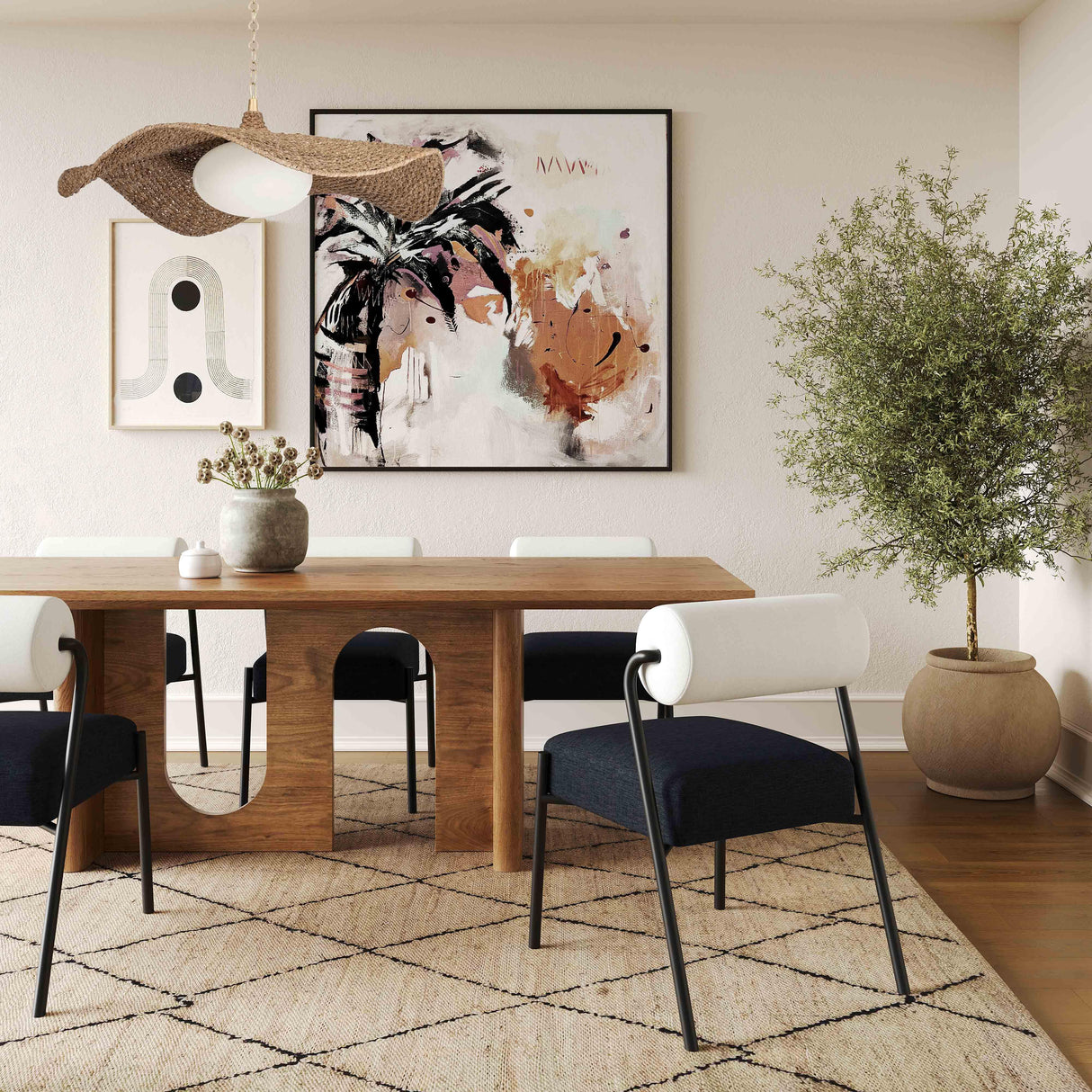 Satra Walnut Rectangular 92" Dining Table by TOV Furniture at Eve Furniture