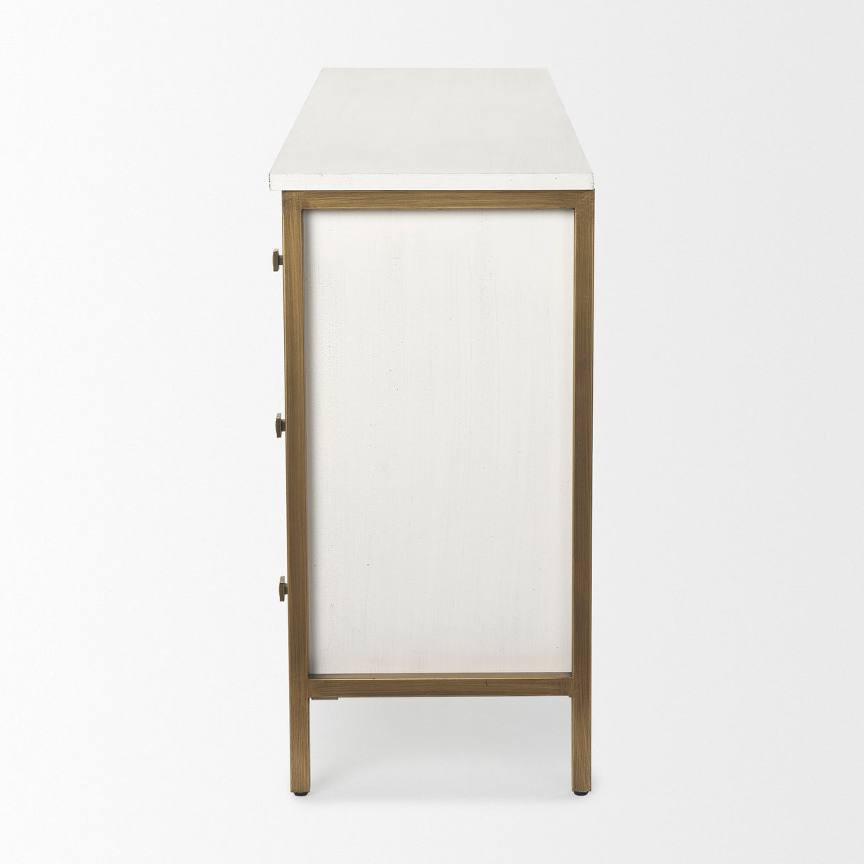 Savannah White Fir Veneer w/ Gold Metal Accents 6-Drawer Sideboard by Mercana at Eve Furniture
