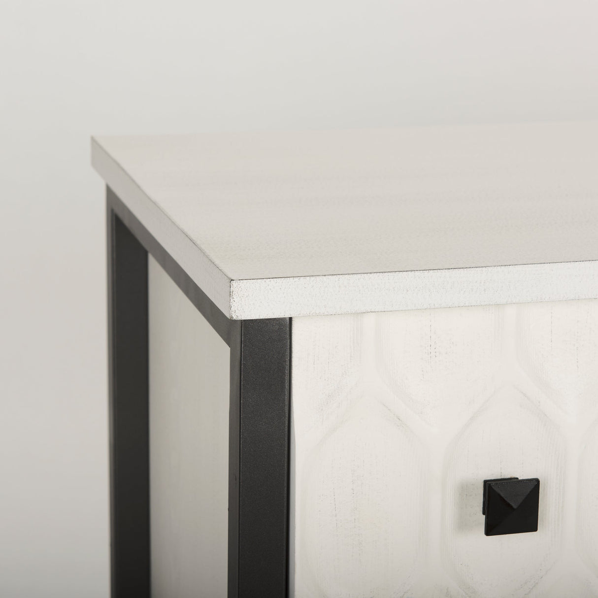 Savannah White Fir Veneer w/ Gray Metal 6-Drawer Sideboard by Mercana at Eve Furniture