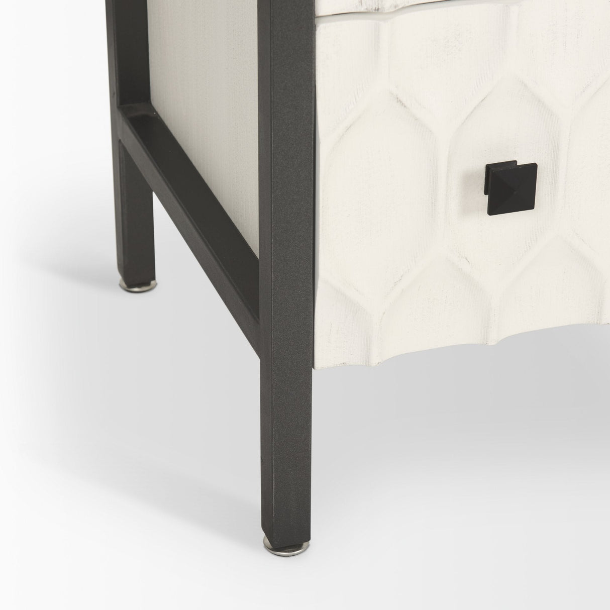 Savannah White Fir Veneer w/ Gray Metal 6-Drawer Sideboard by Mercana at Eve Furniture
