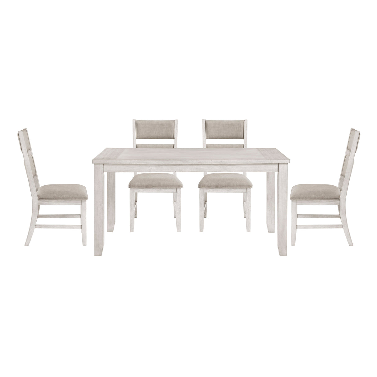 Savile Antique White/Light Gray 60" Dining Table by Homelegance at Eve Furniture