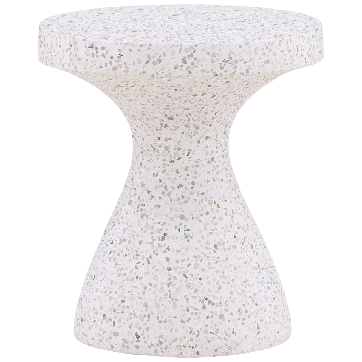 Savitri Outdoor Side Table, Off-White Terrazzo by Dovetail at Eve Furniture
