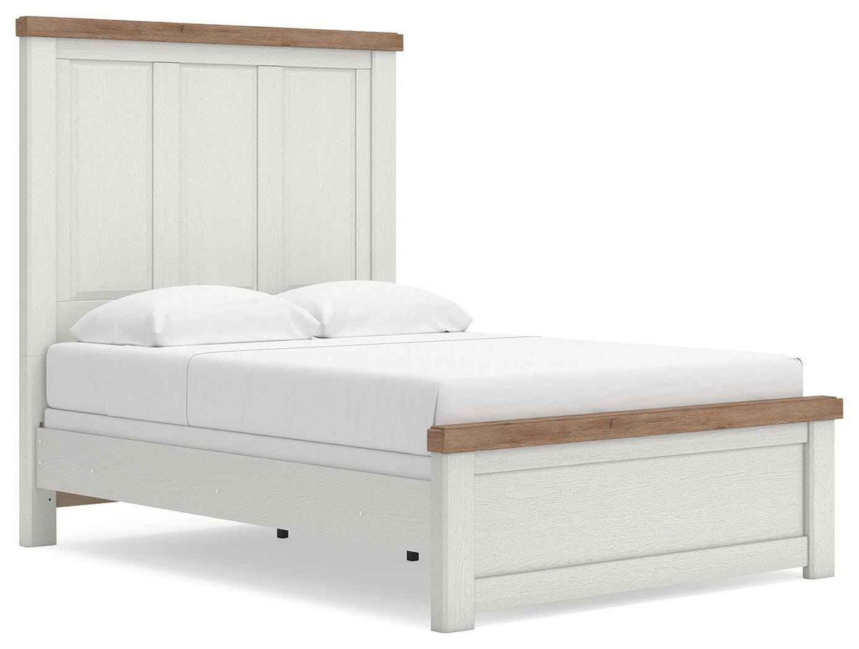 Savonport White/Brown Full Panel Bed by Ashley at Eve Furniture