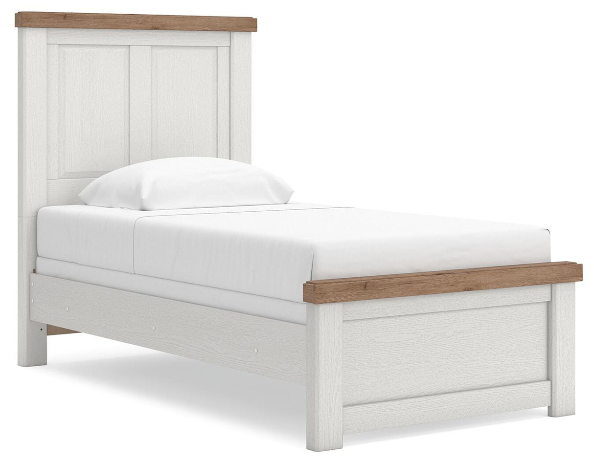 Savonport White/Brown Youth Panel Bedroom Set by Ashley at Eve Furniture