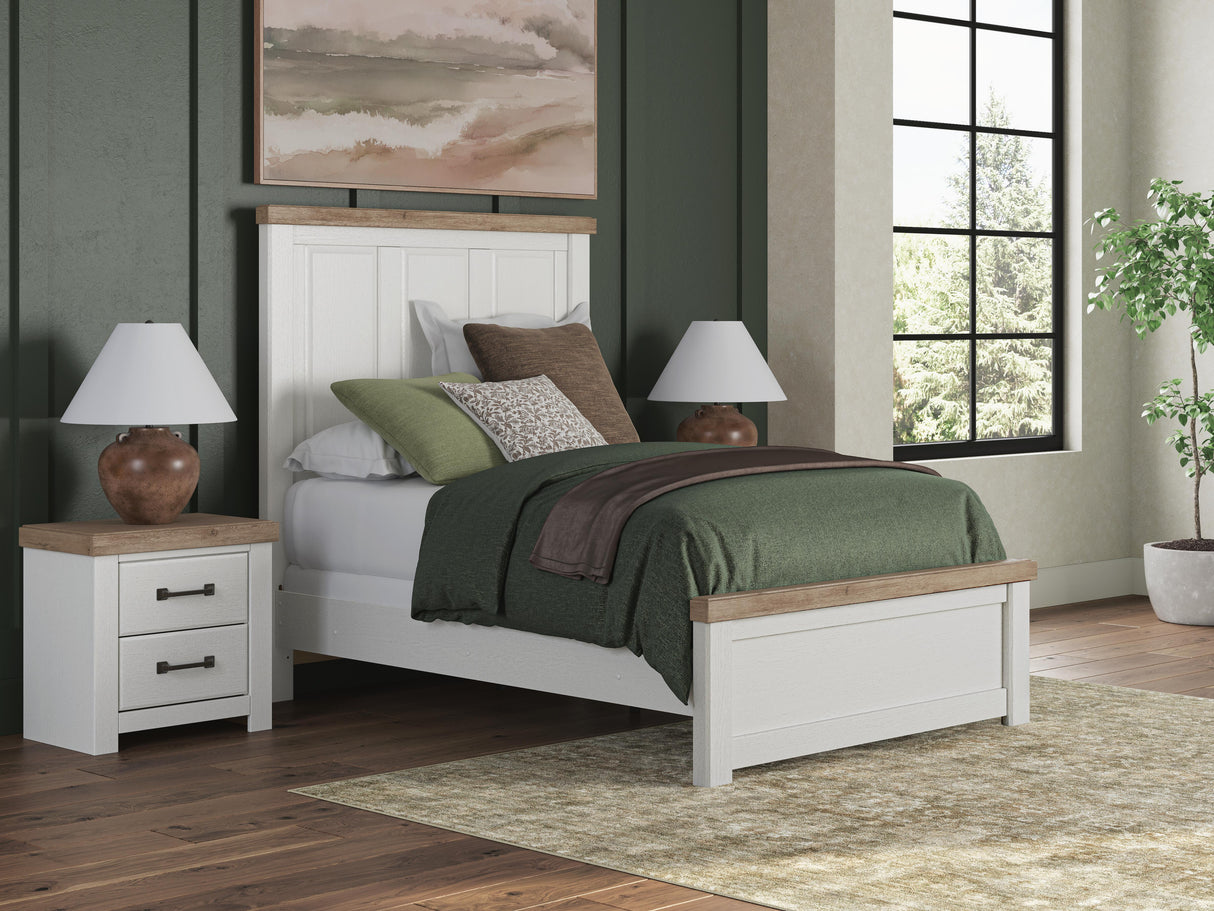 Savonport White/Brown Youth Panel Bedroom Set by Ashley at Eve Furniture
