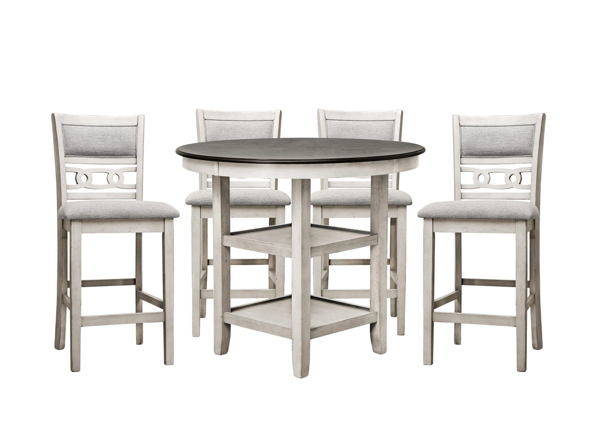 Savor White 5-Piece Counter Height Set by Homelegance at Eve Furniture