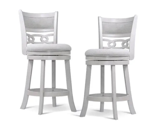 Savor White Swivel Counter Chair, Set of 2 by Homelegance at Eve Furniture