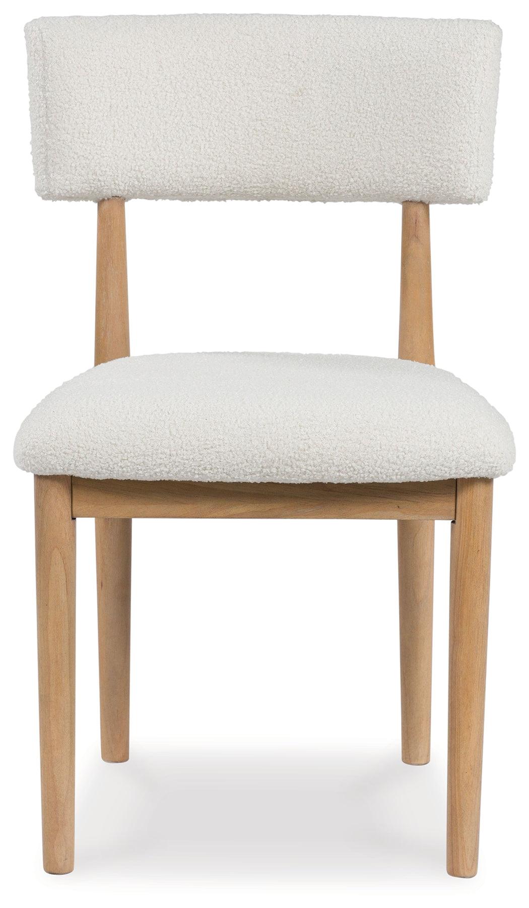 Sawdyn White/Light Brown Dining Chair, Set of 2 by Ashley at Eve Furniture