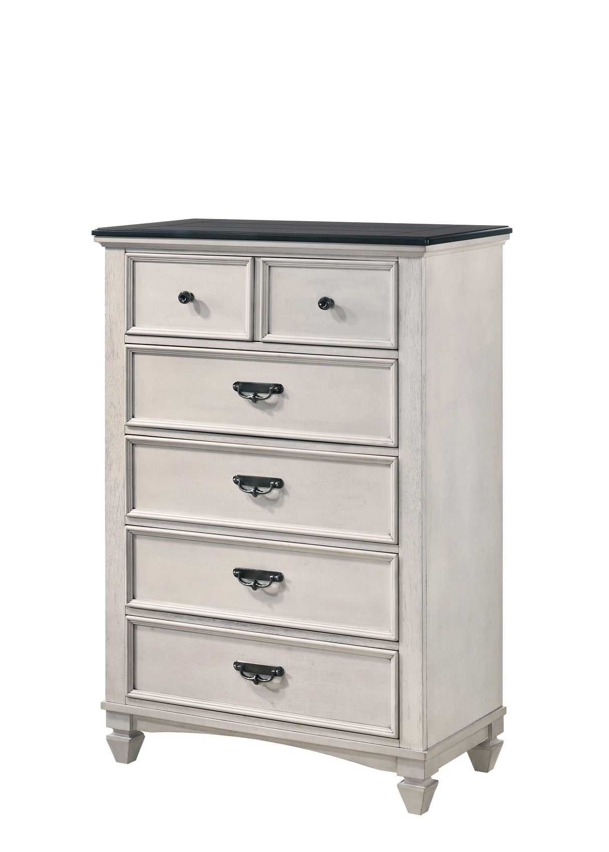 Sawyer Antique White and Brown Chest by Crown Mark at Eve Furniture