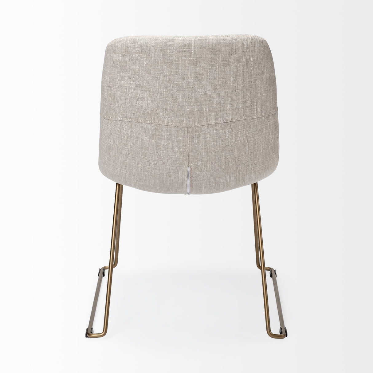 Sawyer I Beige Fabric Seat Gold Metal Frame Dining Chair, Set of 2 by Mercana at Eve Furniture