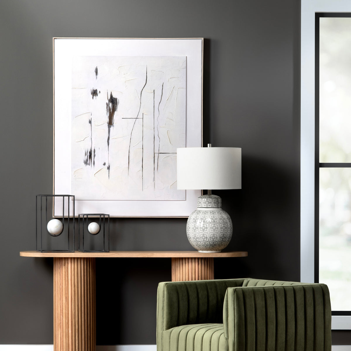Saxton Cream Canvas by Crestview at Eve Furniture