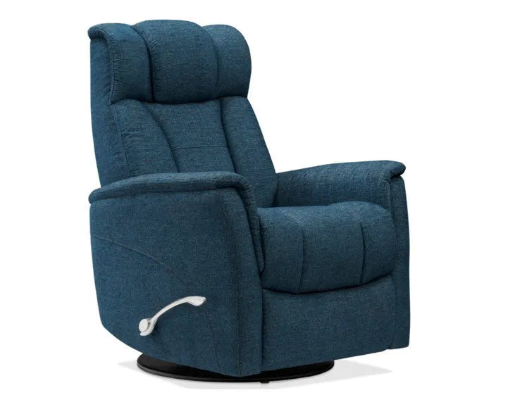 Saxton Dark Teal Manual Swivel Glider Recliner by Steve Silver at Eve Furniture