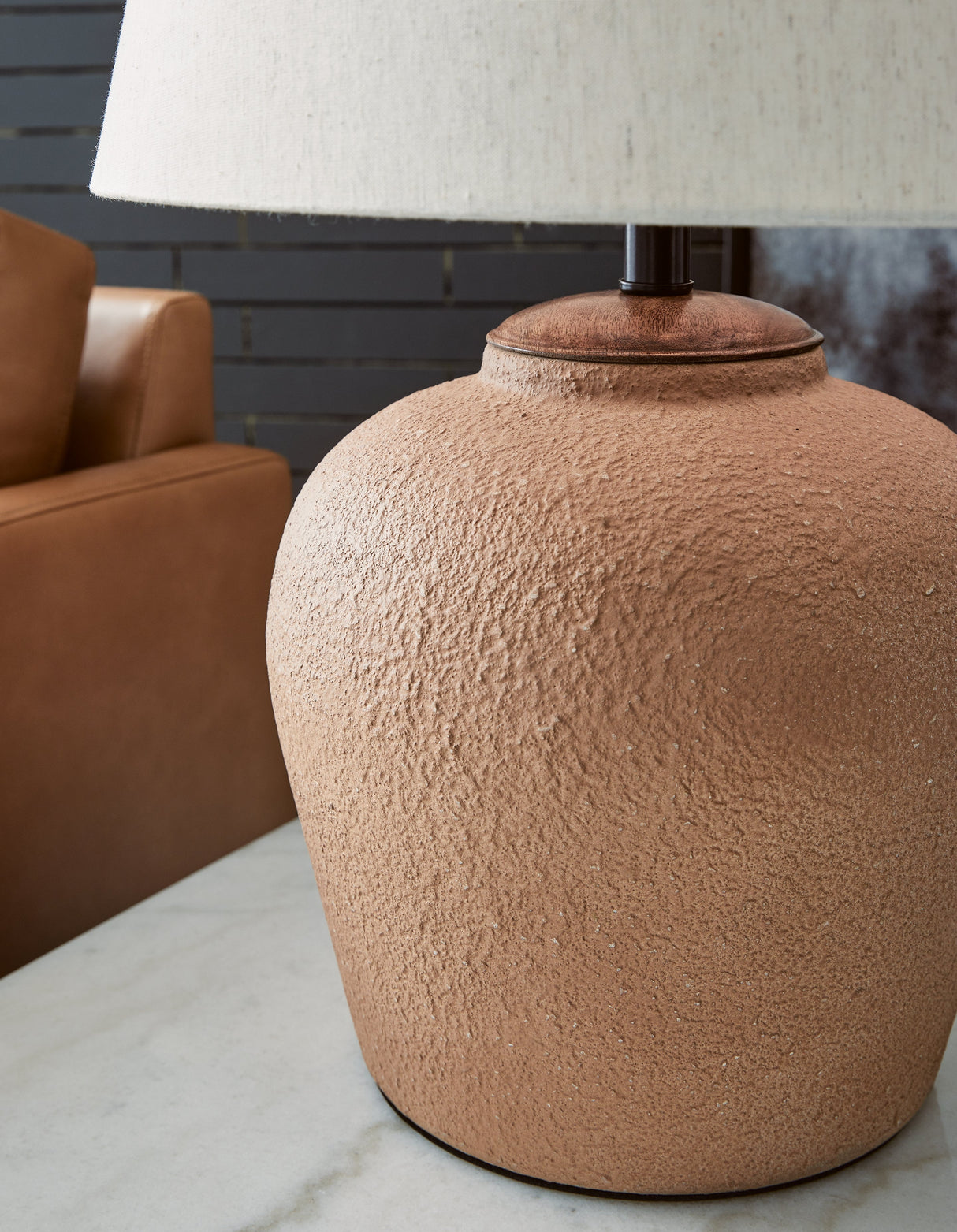Scantor 2-Piece Table Lamp Set in Rust by Ashley at Eve Furniture