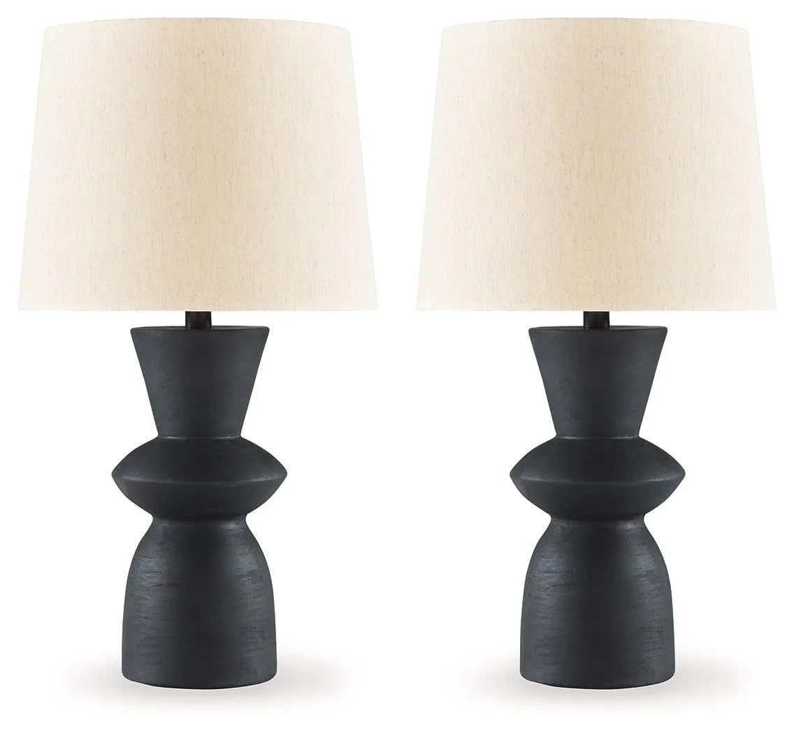 Scarbot Distressed Black Table Lamp by Ashley at Eve Furniture