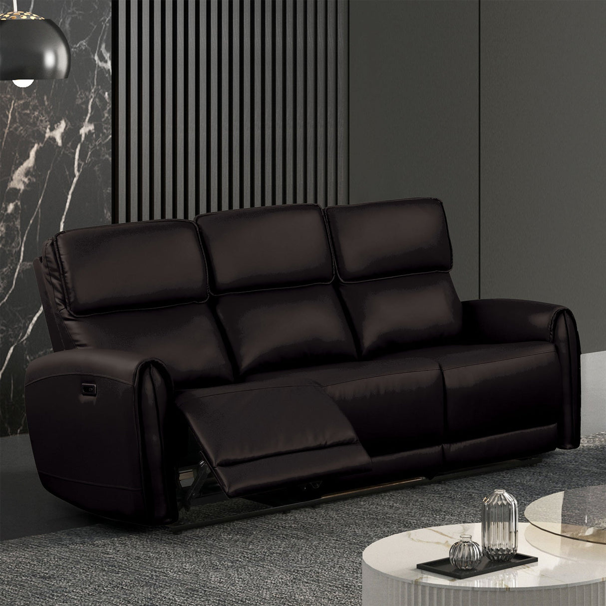 Schlieren Black Leatherette Reclining Living Room Set by Furniture of America at Eve Furniture