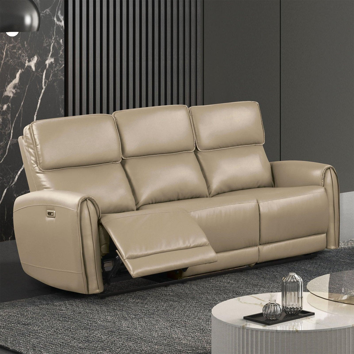 Schlieren Beige Power Sofa by Furniture of America at Eve Furniture