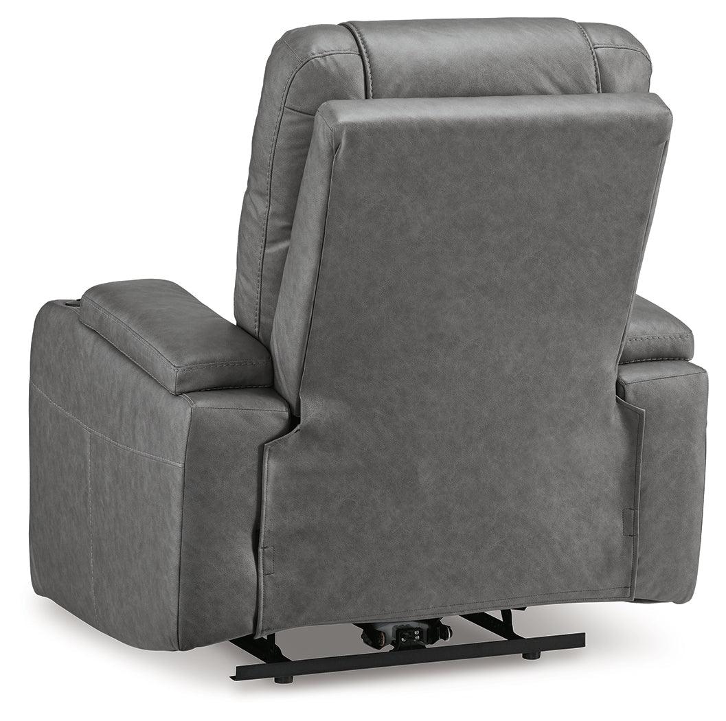 Schooner Rocks Slate Power Recliner by Ashley at Eve Furniture