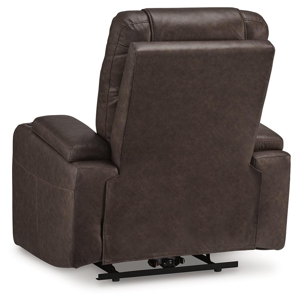 Schooner Rocks Umber Power Recliner by Ashley at Eve Furniture