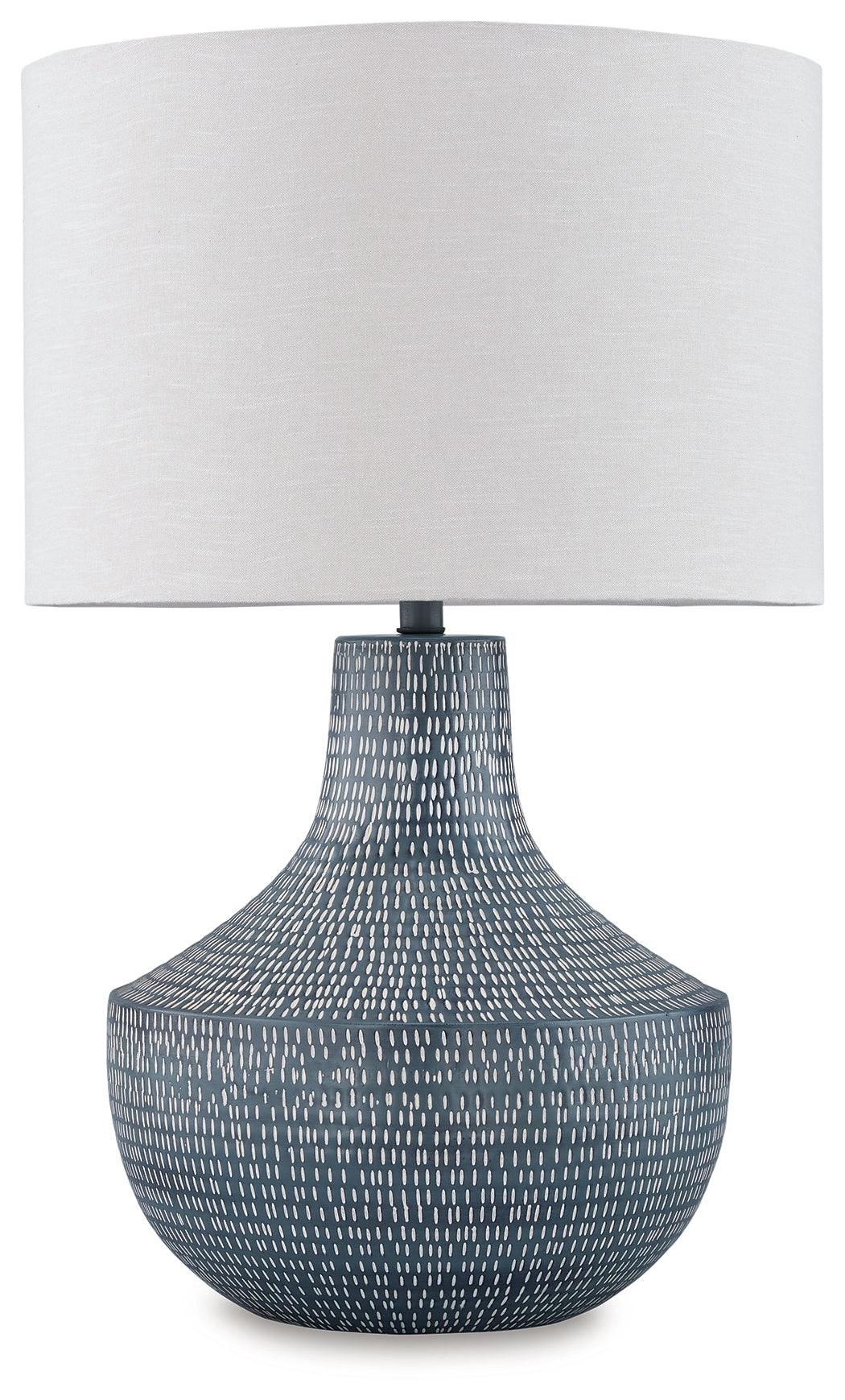 Schylarmont Antique Gray/White Table Lamp by Ashley at Eve Furniture