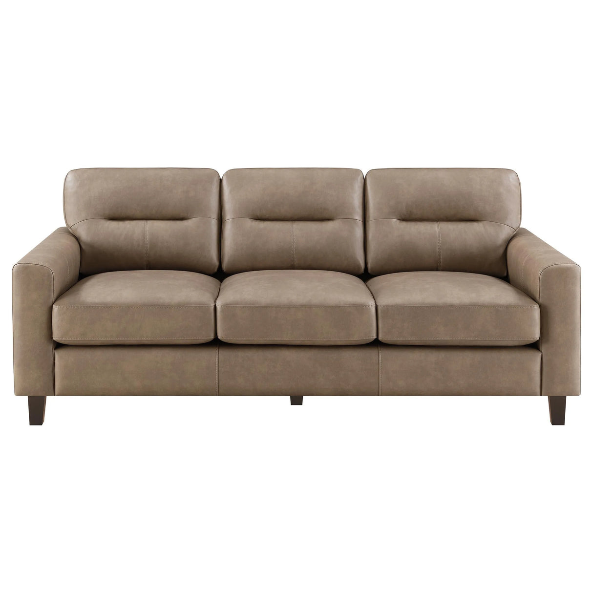Scotland 2-piece Faux Leather Upholstered Sofa Set Brown by Coaster at Eve Furniture