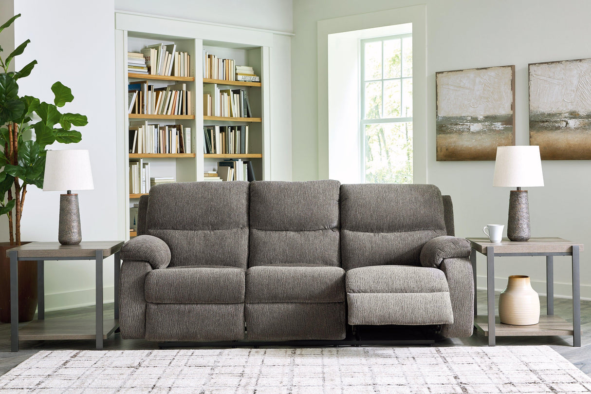 Scranto Brindle Manual Manual Reclining Sofa by Ashley at Eve Furniture