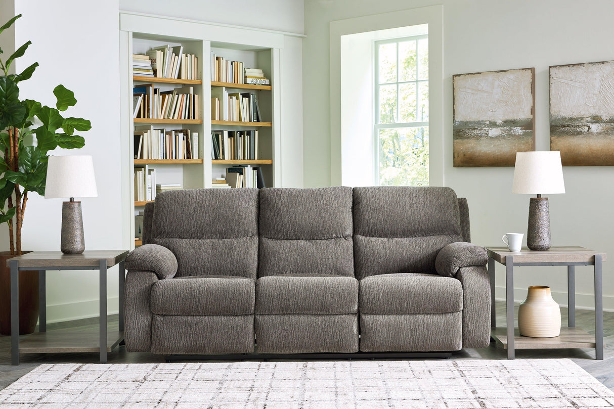 Scranto Brindle Manual Manual Reclining Sofa by Ashley at Eve Furniture