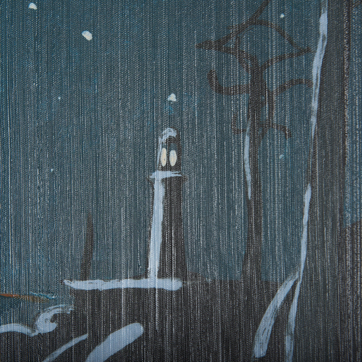 Sea bay at nitght III by Mercana Studio a Hand Embellished Textured Canvas by Mercana at Eve Furniture