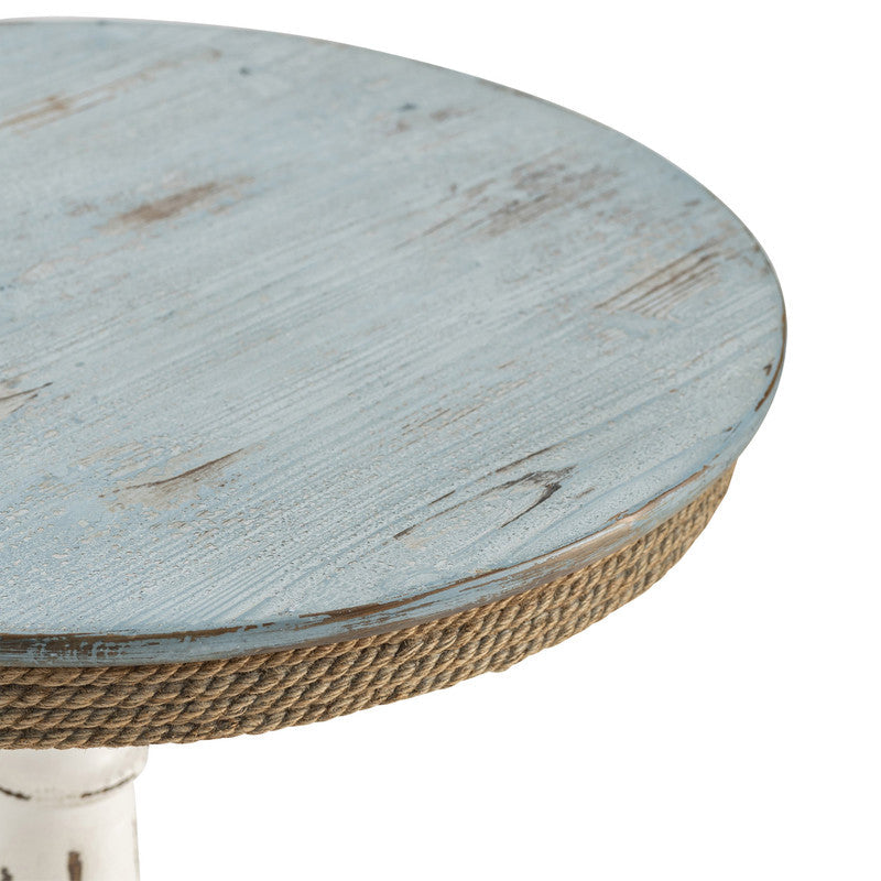 Sea İsle Blue/White Accent Table by Crestview at Eve Furniture