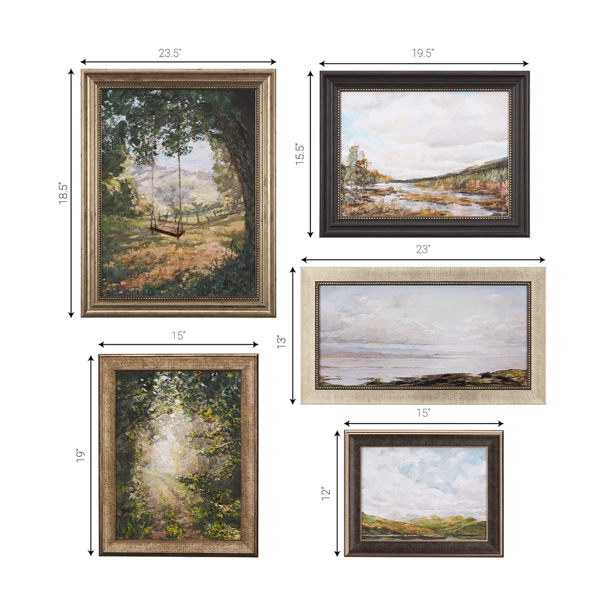 Sea View (Set of 5) by Mercana Studioa Hand Embellished Textured Framed Art Print by Mercana at Eve Furniture