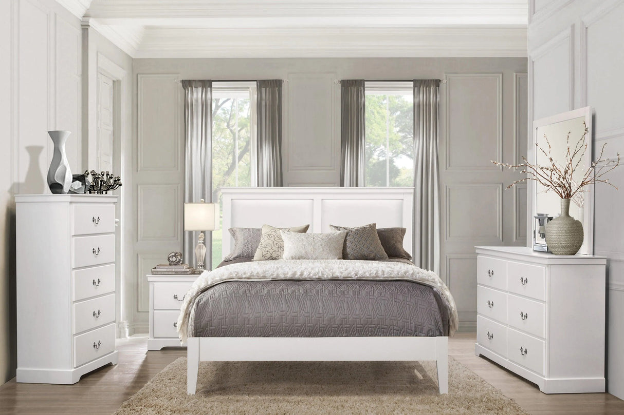 Seabright White Nightstand by Homelegance at Eve Furniture