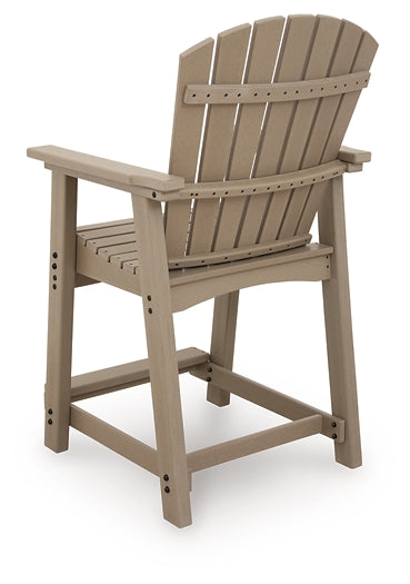 Seacliff Beach Medium Brown Barstool (2/CN) by Ashley at Eve Furniture
