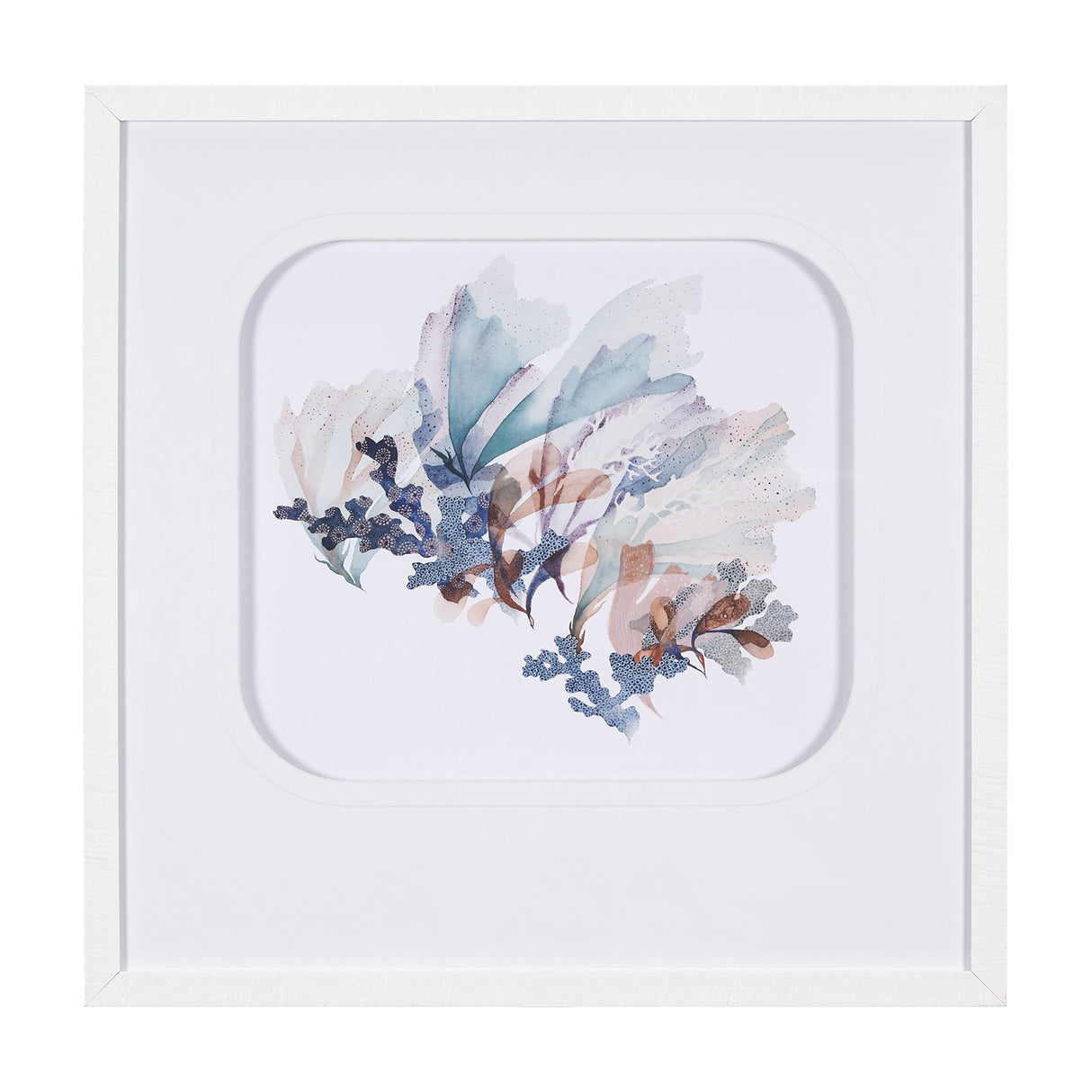 Seagrass - Stir by Mercana Studio a Hand Embellished Textured Framed Art Print Matted under Glass by Mercana at Eve Furniture