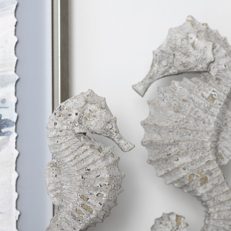 Seahorse Beige Seahorse Finials by Crestview at Eve Furniture