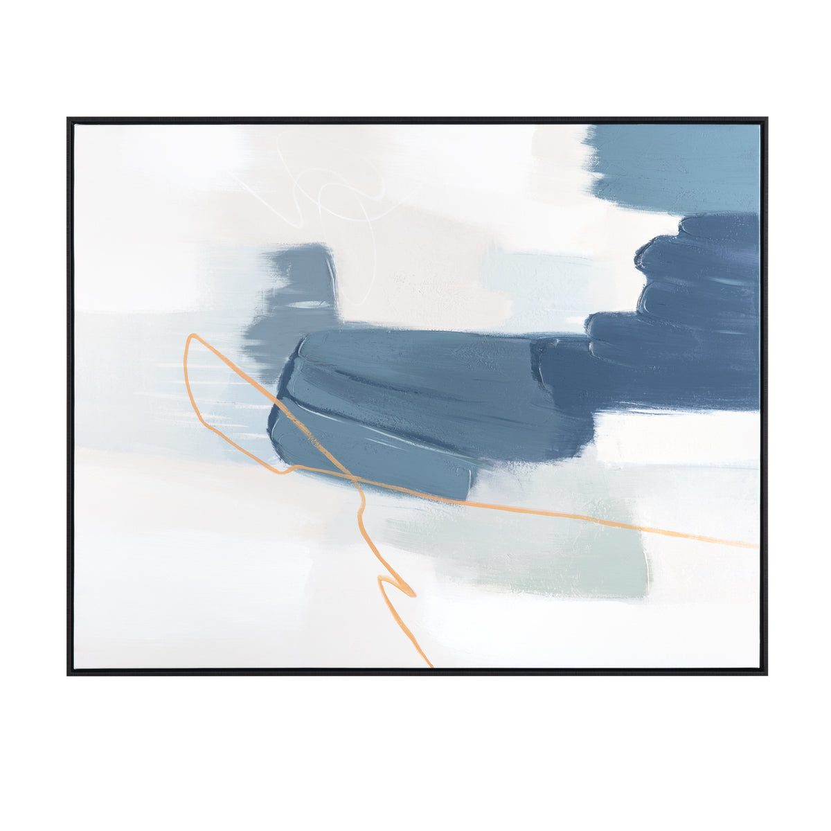 Seamless Blue/Gold Canvas by Crestview at Eve Furniture