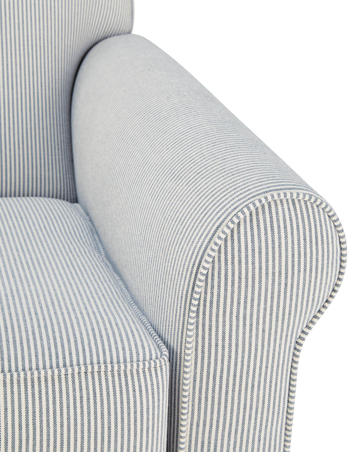 Searcy White/Navy Swivel Glider Accent Chair by Ashley at Eve Furniture