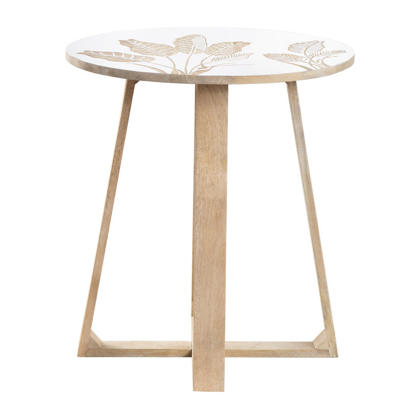 Seaside Brown/White Accent Table by Crestview at Eve Furniture