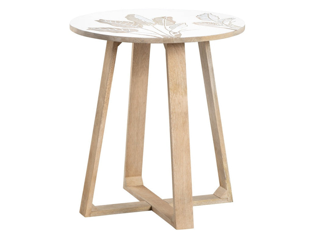 Seaside Brown/White Accent Table by Crestview at Eve Furniture
