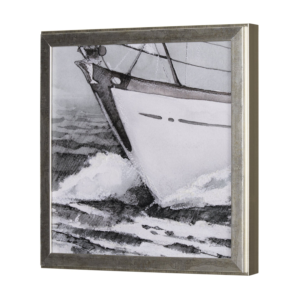 Seaside Vacation III by Mercana Studio a Hand Embellished Textured Framed Art Print by Mercana at Eve Furniture