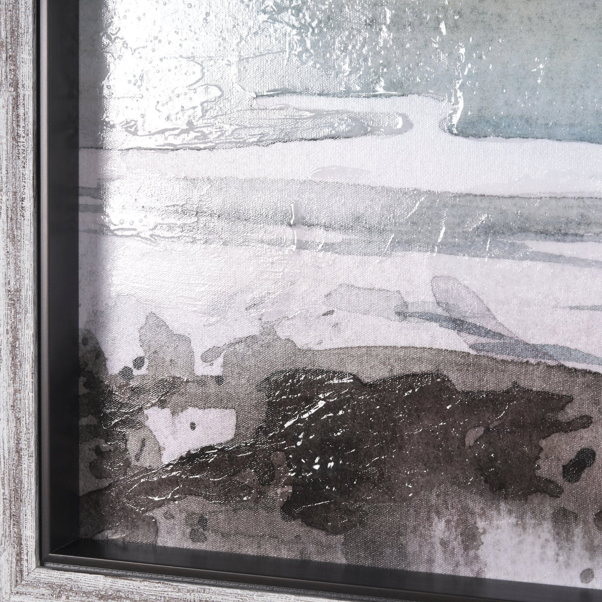 Seaside Vacation IV by Mercana Studio a Hand Embellished Textured Framed Art Print by Mercana at Eve Furniture