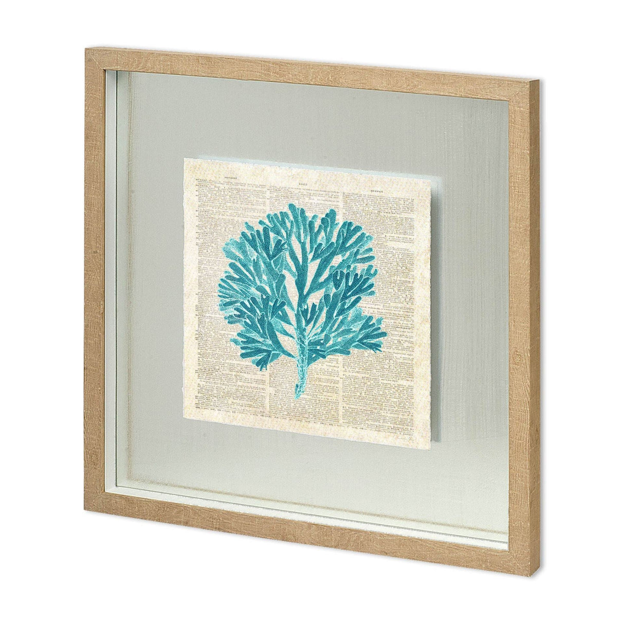 Seaweed Pages by Christopher James a Hand Embellished Textured Framed Art Print Matted under Glass by Mercana at Eve Furniture