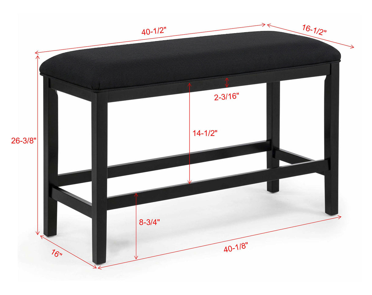 Sebastian Black Counter Height Set by Crown Mark at Eve Furniture
