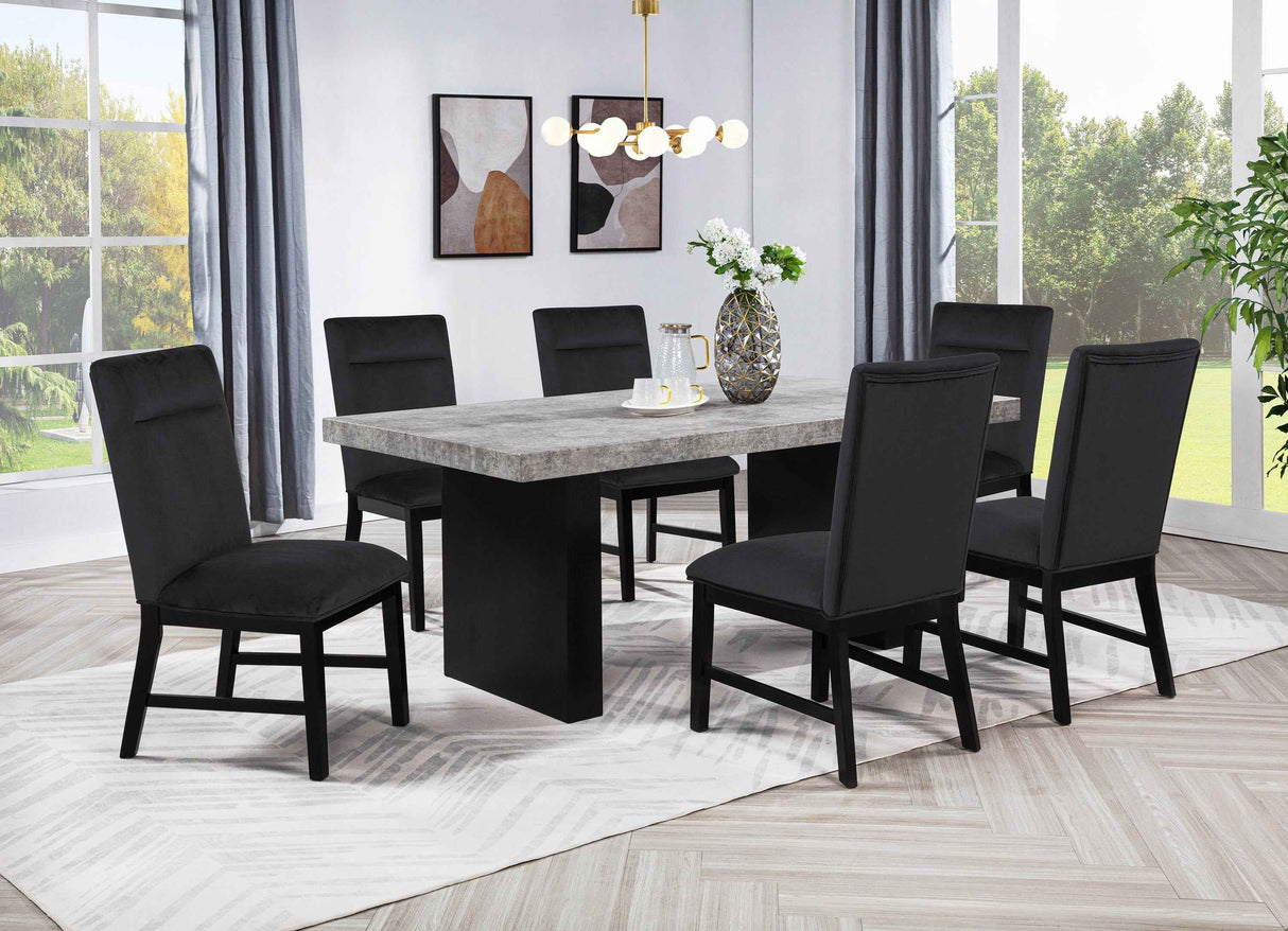 Sebastian Black Dining Set by Crown Mark at Eve Furniture